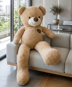 דובי ענק מטר וחצי מוקה עם לב רקום (1.6)