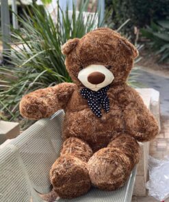 דובי ענק מטר וחצי שמן בצבע חום כהה